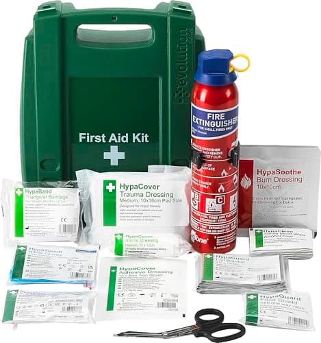 Image of Safety First Aid Group Truck & Van Vehicle First Aid Kit in Wall-Mountable Evolution Case with Fire Extinguisher