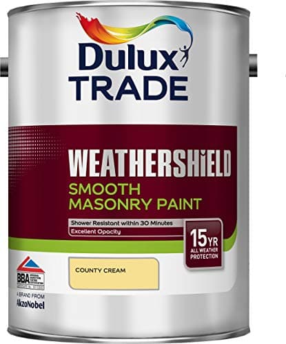 Image of Dulux Trade Weathershield Smooth Masonry Country Cream 5 Litres