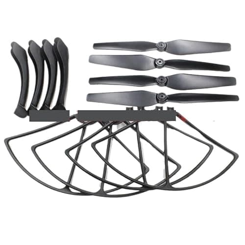 Image of ZCDYGHU For syma x8HC x8HW X8HG X8G X8C X8 X8W parts Propeller Guard Protector Blade Frame Cover main blades landing skid set(Black)
