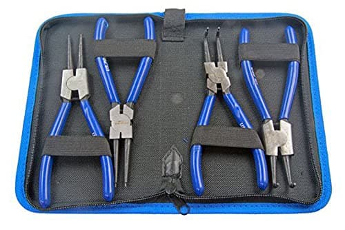 Image of US PRO Professional 4pc 7 inch Circlip Pliers Internal External Set in Canvas Case B2064