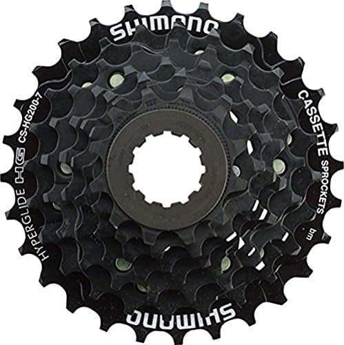 Image of SHIMANO Men's Shimano Cassettes HG200 7 Speed MTB Cassette, Black, 12-28T UK