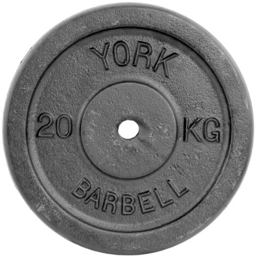 Image of York Fitness Single Cast Iron Plate Weight Plate Home Gym Equipment Perfect for Fitness Bodybuilding Weight Lifting - 20kg