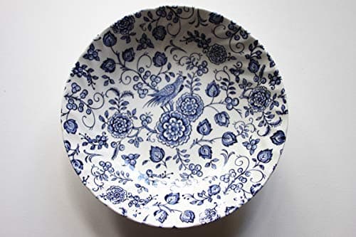 Image of Churchill China Royal Wessex Nankin Blue and White Chelsea Scollop Bowl 22 Centimetre (White & Blue)