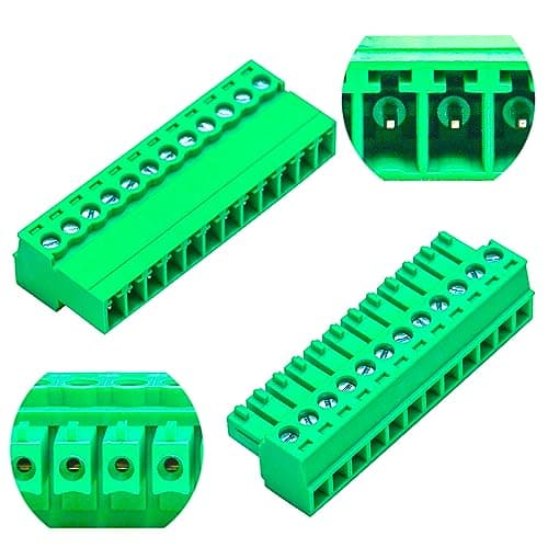 Image of Keszoox Phoenix Connector Terminal Block,Phoenix Type Connector 3.81mm Male & Female 12Pin 1Set (KS-3.81MF-12P-1)
