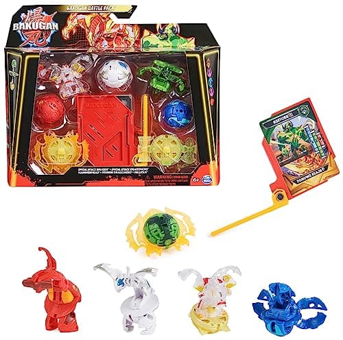 Image of BAKUGAN Battle 5-Pack, Special Attack Bruiser, Dragonoids, Hammerhead, Nillious; Customizable, Spinning Action Figures, Kids Toys for Boys and Girls 6 and up