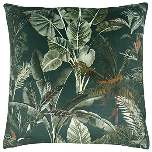 Image of Evans Lichfield Kibale Leaves Cushion Cover, Multi, 43 x 43 cm