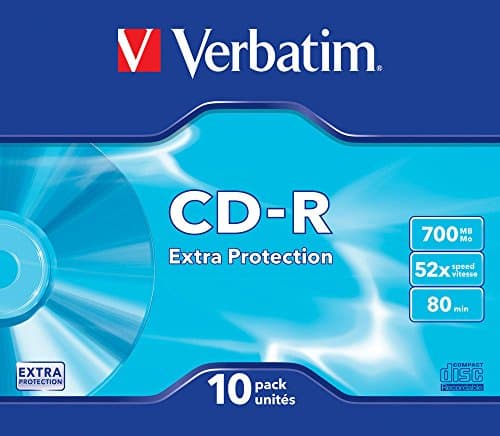 Image of Verbatim CD-R 80/700MB Slim Case, Pack of 10