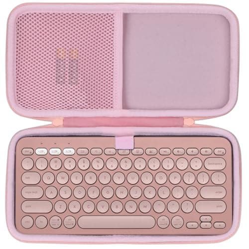 Image of Lebakort Hard Case Compatible with Logitech Pebble Keys 2 K380s K380 Keyboard (Pink Case)