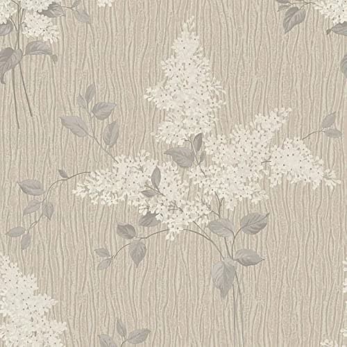 Image of Belgravia Decor Tiffany Fiore Beige Ground Wallpaper GB41320 - Italian Vinyl