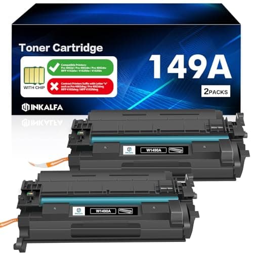 Image of 149A W1490A (With Chip) Toner Cartridge Compatible for HP 149A 149X W1490A W1490X Toner Pro 4002dn 4002d 4002dw 4002 MFP 4102fdw 4102dw 4102fdn 4102 Black, 2-Pack