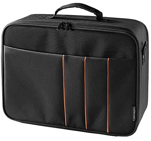 Image of celexon Projector Bag Economy Large - 41x29x15 cm - Hard Shell Frame - Water Repellent & Washable - 100% Polyester - Black