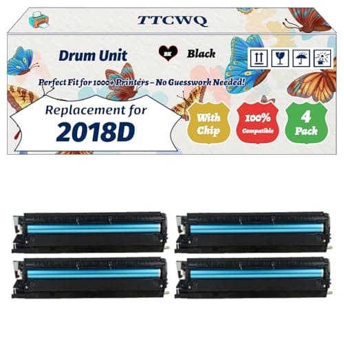 Image of TTCWQ Compatible for Ricoh 2018D Drum Unit Work for Ricoh Aficio MP1610LD MP1800 MP1801 MP1810LD MP2000 MP2000LW Printers (4 Pack Black)