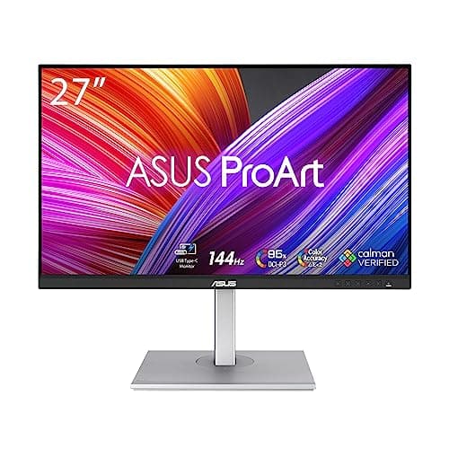 Image of ASUS ProArt PA278CGV Professional Monitor – 27", IPS, QHD (2560x1440), 144 Hz, 95% DCI-P3, colour Accuracy ΔE < 2, Calman Verified, USB-C PD 90W, VESA DisplayHDR 400, FreeSync Premium, Ergonomic Stand