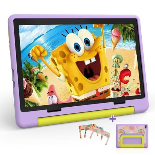 Image of Laptok Kids Tablet, Android 15 Kids Tablet 10 inch Octa-Core with 20GB+64GB+1TB Expand Tab for Toddler Child| Parental Control|WiFi 6|BT 5.3|Dual Camera|Protective Case|Great Gift for Child(Purple)