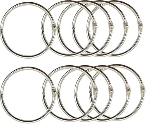 Image of 5CM Large Binder Rings 15 Pack 2 Inch 50mm Diameter Book Loose Leaf Binder Rings Key Keychain Rings (50mm-15Pack)