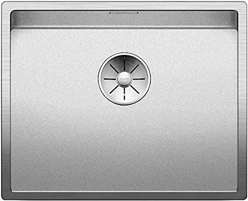 Image of BLANCO CLARON 500-U Durinox | Stainless Steel Sink | Installation Type: undermount Installation | for 60 cm Wide Base cabinets | Resistant to Scratches | Spacious Bowl Volume | [54x44x19.9 cm]