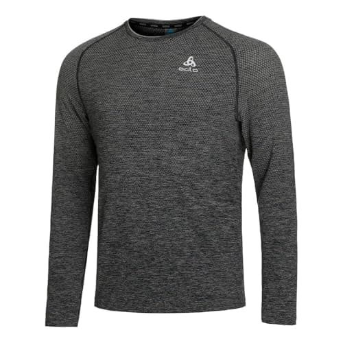 Image of Odlo Men Long Sleeve Running Shirt ESSENTIAL SEAMLESS, grey melange, XL
