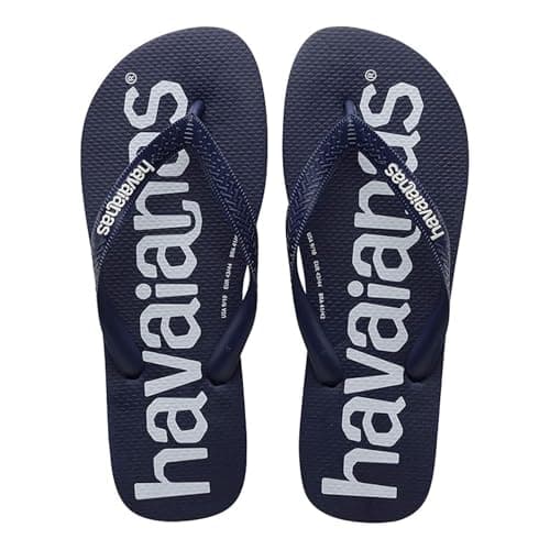 Image of Havaianas Top Logomania Unisex Adults FlipFlop Navy Blue 10/11 UK