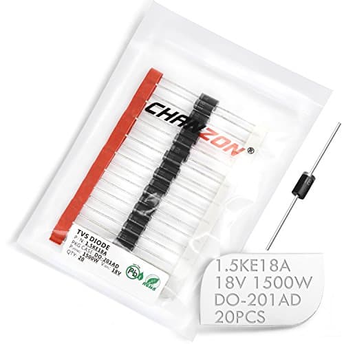 Image of (Pack of 20 Pieces) Chanzon TVS Diodes 1.5KE18A 1.5KE18 1500W 18V DO-201AD (DO-27) Unidirectional Channel 1500 Watt 18 Volt