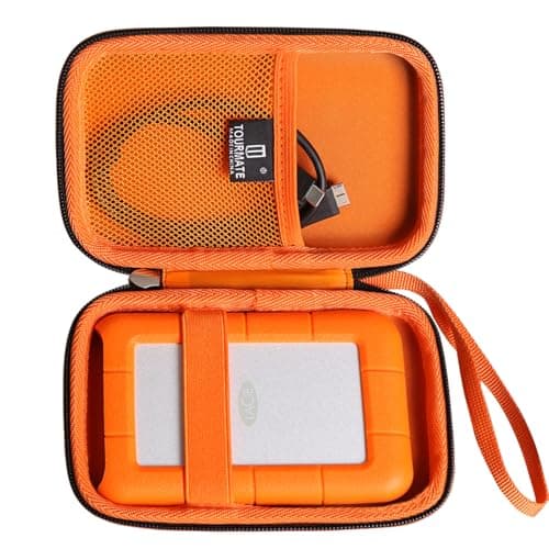 Image of Tourmate Hard Case Compatible for LaCie Rugged Mini 1TB/ 2TB/ 4TB/ 5TB External Hard Drive Portable HDD, Hard Travel Case for Rugged Thunderbolt USB 3.0 2.0 USB-C External (Box Only)