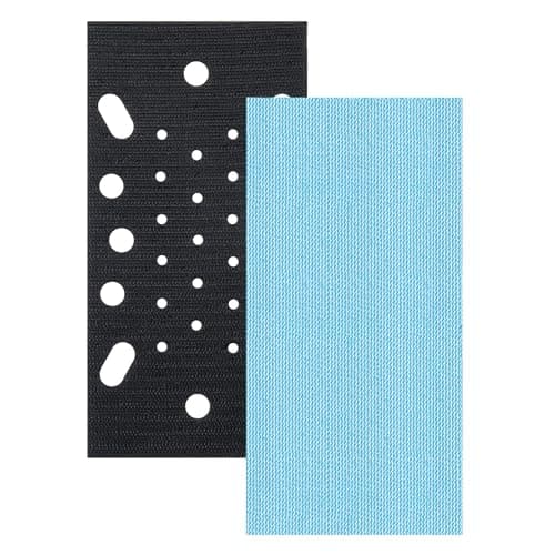 Image of Trend Professional 93 x 185 mm Third Sheet Sanding Pads, 80/120/180 Grit + Pad Saver, 7 Pack, Mesh Abrasive for Rapid Material Removal and Fine Finishing, AB/THD/M7/P