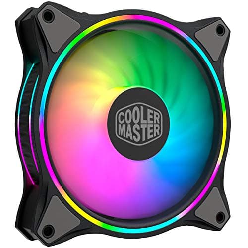 Image of Cooler Master MasterFan MF120 Halo Duo-Ring ARGB Fan, 24 Independently LEDS,120mm PWM Static Pressure Fan, Absorbing Pads for Computer Case & Liquid Radiator