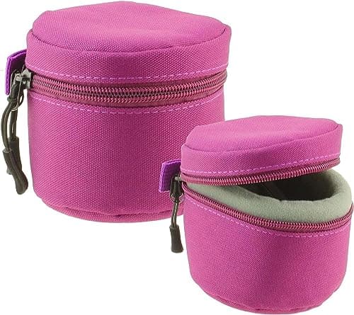 Image of Navitech Purple Water Resistant Camera Lens Protective Case Pouch - Compatible with Pentax SMC FA 50mm F1.4 Classic Lens