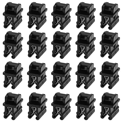 Image of OTOTEC 20PCS Cable Tie Mounts 15x10.8x3mm Plastic Zip Tie Bases Holders Wire Tie Edge Mounting Clips Fasteners Organisers for Cable Management Black