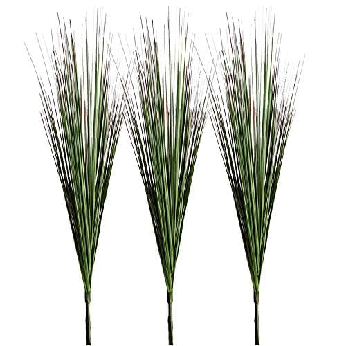 Image of Aisamco 3 Pack Artificial Plants Onion Grass Greenery Fake Shrubs Plant Wheat Grass Fake Leaves Shrubs for Home Office Room Wedding Gardening Decoration