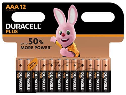 Image of Duracell Plus Power DUR018938 AAA Batteries Pack of 8 + 4 - 12 Batteries