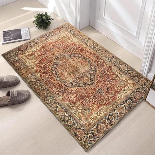 Image of Hafaa Door Mat 40 x 60 cm – Majestic Machine Washable Mat Super Soft Non Slip Doormat Indoor Outdoor Water Absorbent Floor Mats Heavy Duty Entrance Rug
