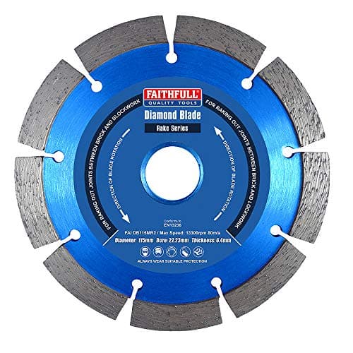 Image of Faithfull FAIDB115MR2 Mortar Raking Diamond Blade 115mm x 22mm (4.5in)
