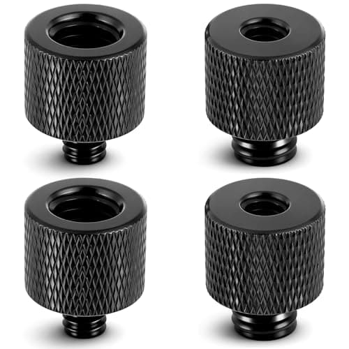 Image of Alrhso 4 Pcs Camera Screw Adapters 1/4" Male to 3/8" Female and 3/8" Male to 1/4" Female Thread Screw Adapter Tripod Adapter for Monitor, Tripod, Camera, Microphone Stand
