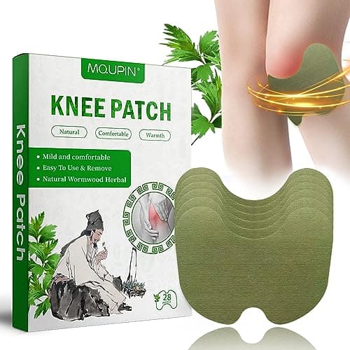Image of MQUPIN Knee Pain Relief Patch,28 Pcs Pain Relief Patches,Wormwood Pain Relief Patches for Knee, Back, Neck, Shoulder Inflammation and Muscle Soreness