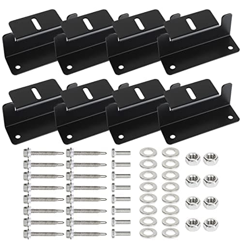 Image of YOUNTHYE 8PCS Solar Panel Mounting Bracket Holder, Solar Panel Z Brackets with Nuts and Screws, Aluminum Roof Solar Panel Bracket for RV, Trailer, Boat, Yacht, Wall