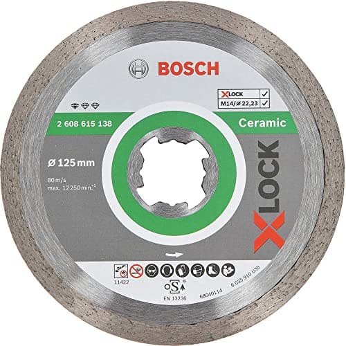 Image of Bosch Professional 2608615138 Diamond Cutting Disc Standard (for Ceramic, X-LOCK, Diameter 125 mm, Bore Diameter: 22.23 mm)