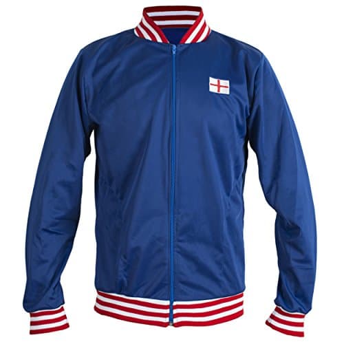 Image of JL Sport England 1966 Retro Football Jacket Classic Vintage Tracksuit Jumper Man Top-replica - M