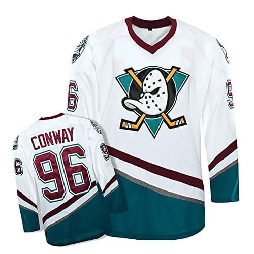 Image of Yajun Charlie Conway #96 Mighty Ducks Movie Ice Hockey Jerseys NHL Men Sweatshirts Breathable Long Sleeve T-shirt,XL