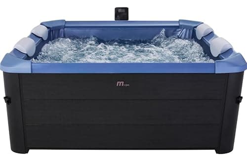 Image of MSPA Oslo Sapphire Hot Tub Spa for 6 Persons, 160 x 160 x 65 cm Portable Outdoor Jacuzzi, Hydro Massage Jets, O3 Ozonator, Smart App Control, LED Lights, 850L Capacity