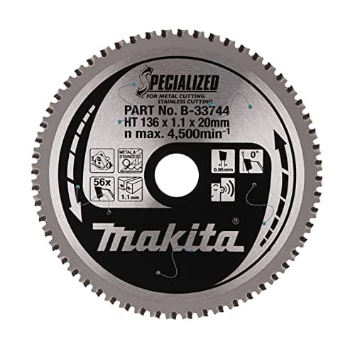 Image of Makita B-33744 Specialized Blade for Metal and Stainless Cutting 136x20x56T