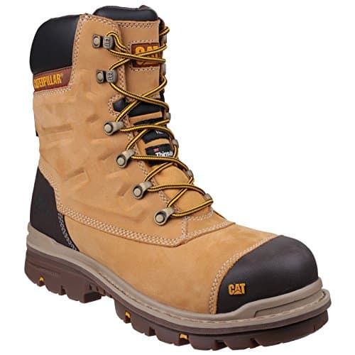 Image of Caterpillar Men's Premier 8" Wr Tx Ct S3 HRO SRC Safety Boots, Yellow (Mn Hnyrst), 9 UK 43 EU