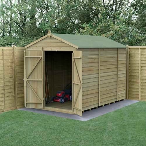 Image of Forest Garden 4LIFE Apex Shed 6x10 | Double Door | No Window|25 Year Anti-Rot Guarantee