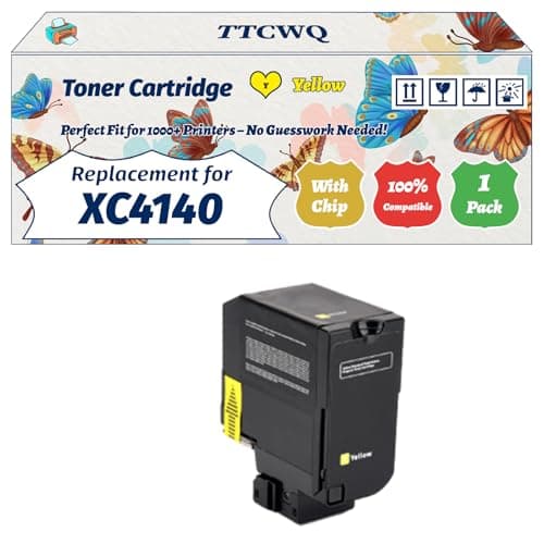 Image of Compatible for Lexmark XC4140 Toner Cartridge Work for Lexmark XC4140 Printers, with Chip, High Yield 20000 Pages, High-Definition Printing (1 Pack Yellow)