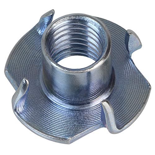 Image of ALPIDEX 100 pcs M10 T Nuts 13 mm Zinc Plated 4 Pronged Tee Nut Threaded Inserts for Wood Furniture Fixing