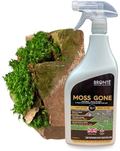 Image of Bronte Heritage Spray & Walk Away Moss Killer 1L – Ready-to-Use, Glyphosate-Free, Moss Remover for Patios, Paths, Decking & Gravel. Natural Formula, Results in 24 Hours, Safe for Pets & Kids
