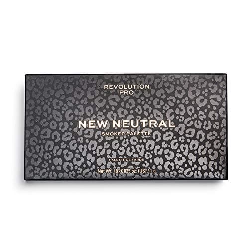 Image of Revolution Beauty London Pro, New Neutral, Smoked , Eyeshadow Palette, 18 Shades, 18g Cream
