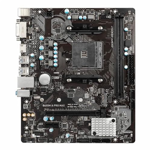 Image of desktop motherboard Fit For MSI B450M-A PRO MAX AMD B450 Motherboard Support Ryzen 5 5600 Socket AM4 CPU DDR4 PCI-E 3.0 SATA III M.2 Micro ATX Board