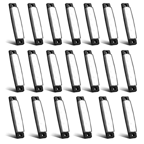 Image of 20pcs Amber Side Marker Lights 12V,Universal 6 LED Indicators Side Marker Lights Front Rear Side Light Position Lamps for Trailer Truck Caravan Camper Van Lorry Bus Tractor Motorhome (White, 20PX)