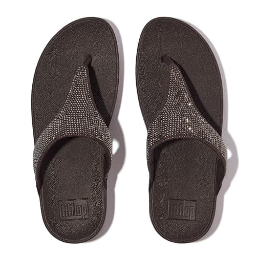 Image of Fitflop LULU CRYSTAL EMBELLISHED TOE-POST SANDALS