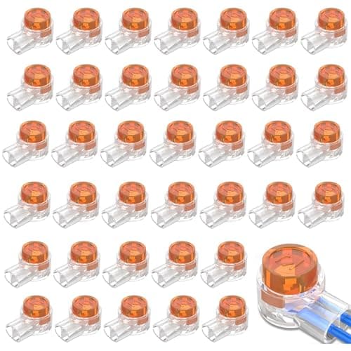 Image of 200Pcs K1 Gel Crimps,Waterproof Orange Clear Telephone Cable Connectors,Telephone Cable Repair Splice Joiner,2 Way Gel Filled Connector Crimps Jelly Crimp Wire Connectors for Cable Data Wire Joints